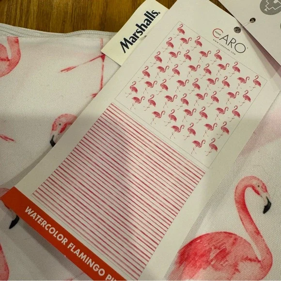 Caro Home Flamingo Print Reversible Sand Free Beach Towel Blanket w/ Pouch NEW - Picture 2 of 5